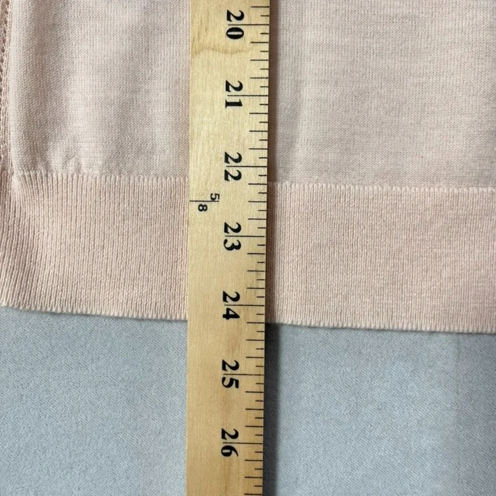 Banana Republic Sweater Women XS Pink Extra‎ Fine Merino Wool V-Neck Blush